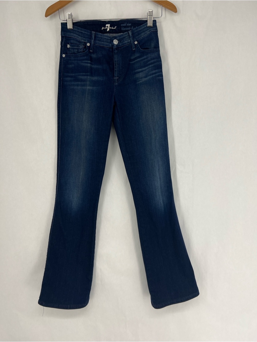 Y2K 7 For All Mankind Dark Blue mid rise kimmie bootcut Jeans